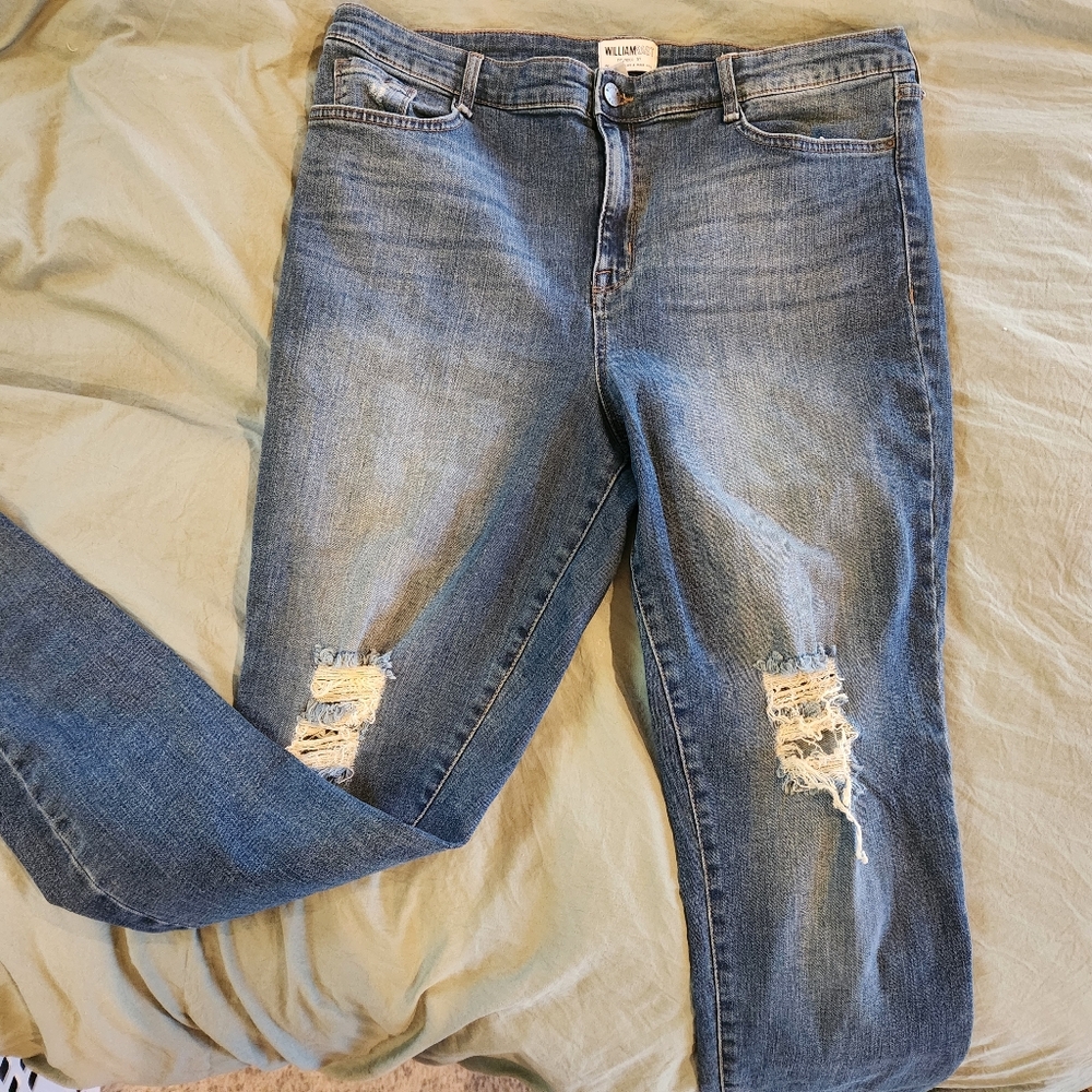 William Rast sculpted high rise distressed jeans size 32